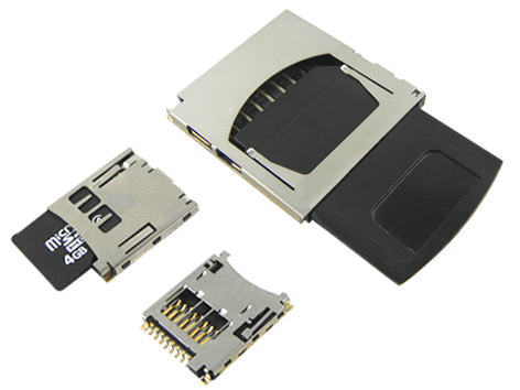 für Karten SD Micro vldet  PIN 8  0,5A 500901-0801 Karten-Stec Steckverbinder
